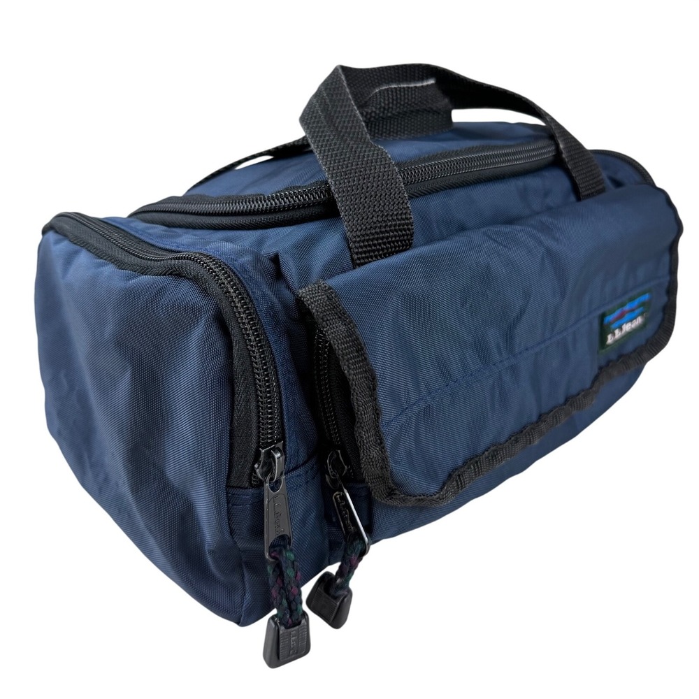 L.L. Bean Navy Blue Dopp Kit Travel Toiletry Bag Zippered‎ Pockets